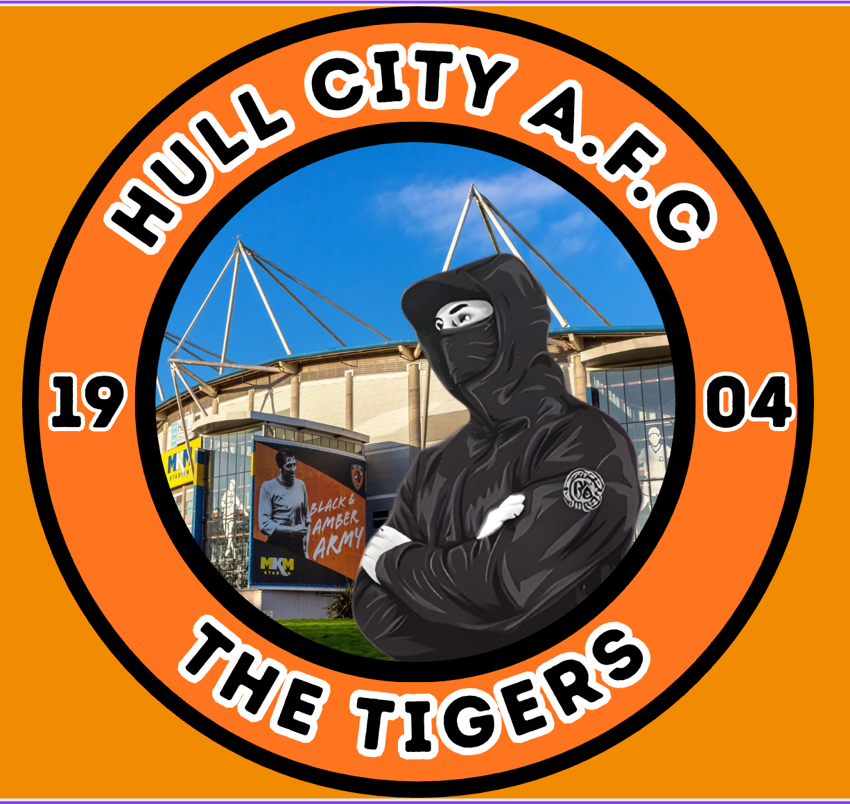 Hull City - Circular 'The Tigers' Sticker